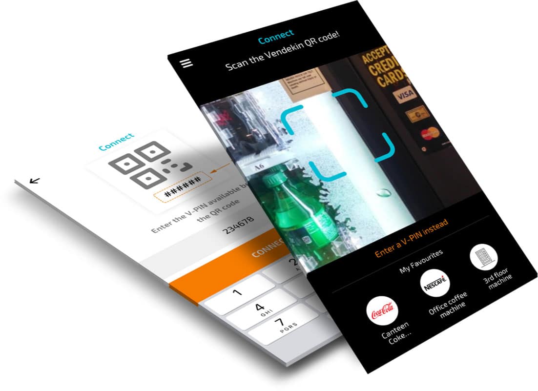 Vendekin - UX design for easy ways to connect to vending machines
