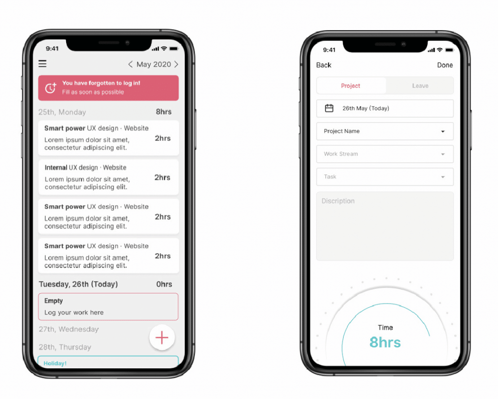 Iterations of the UX design explore concepts and create visual designs